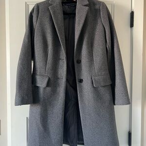 Tommy Hilfiger Gray Wool Blend Overcoat